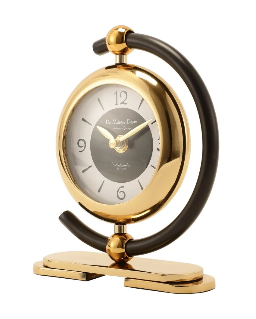 Aleksi Mini Clock In Black And Gold
