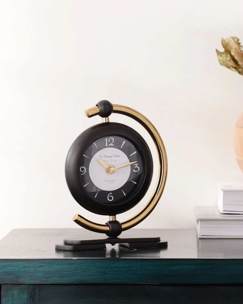 Aleksi Mini Clock In Black And Gold