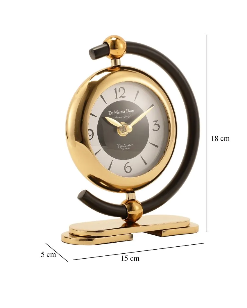 Aleksi Mini Clock In Black And Gold