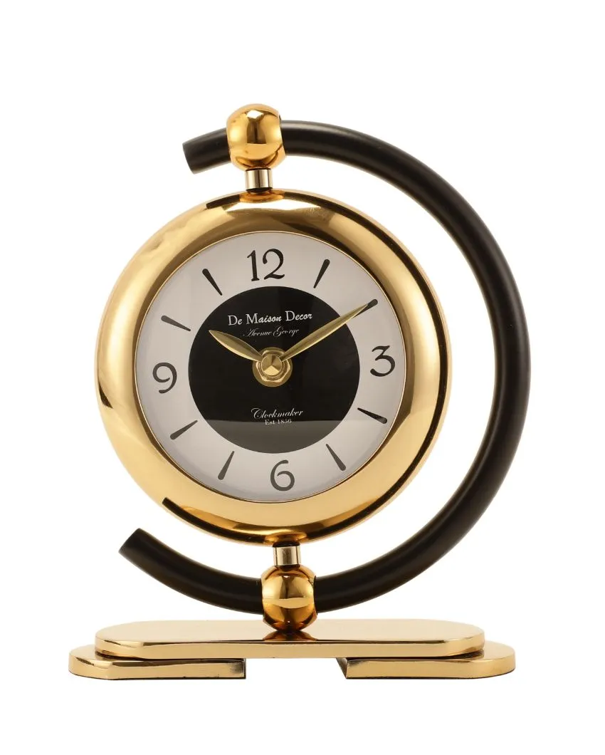 Aleksi Mini Clock In Black And Gold