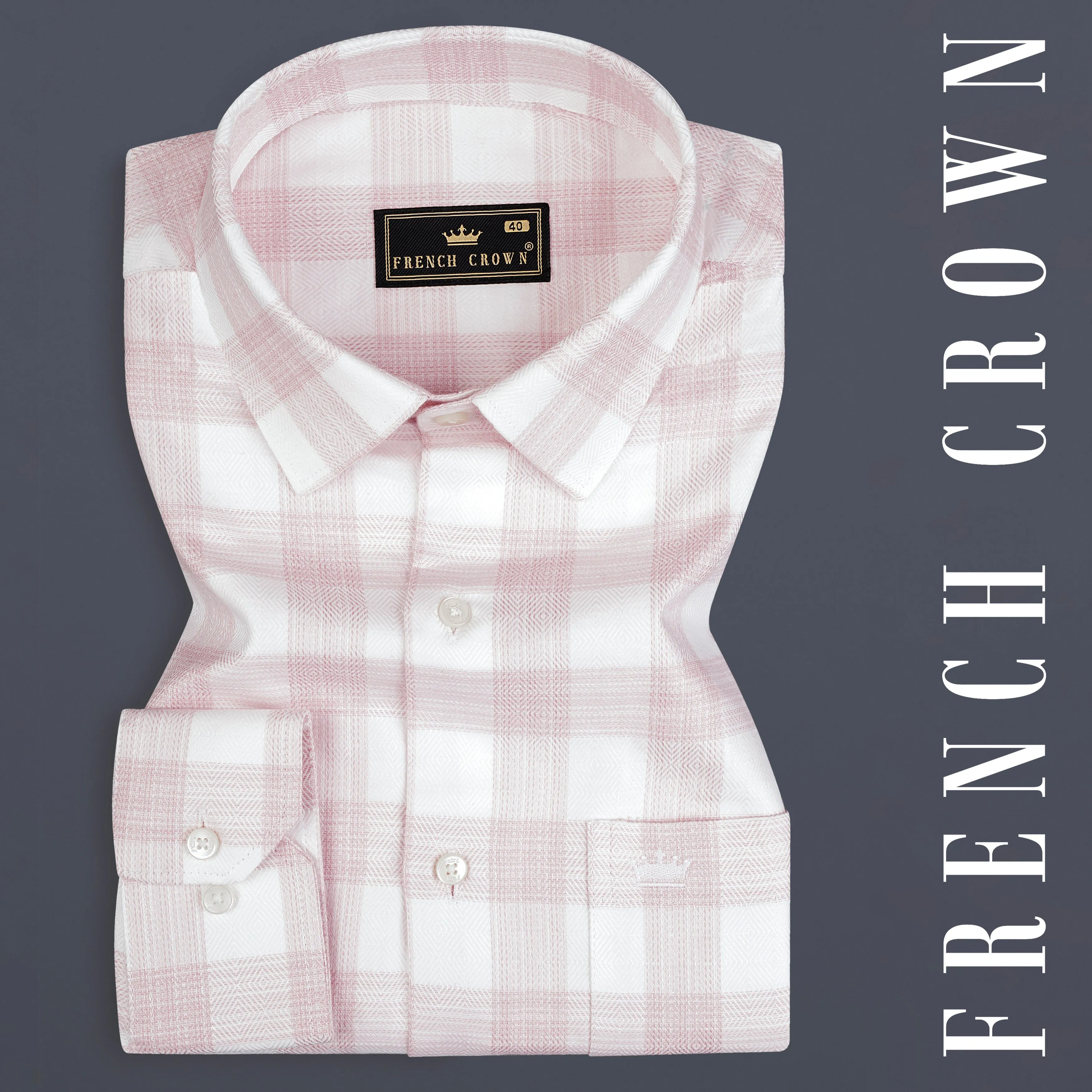 Bizzarre Pink plaid Dobby Shirt