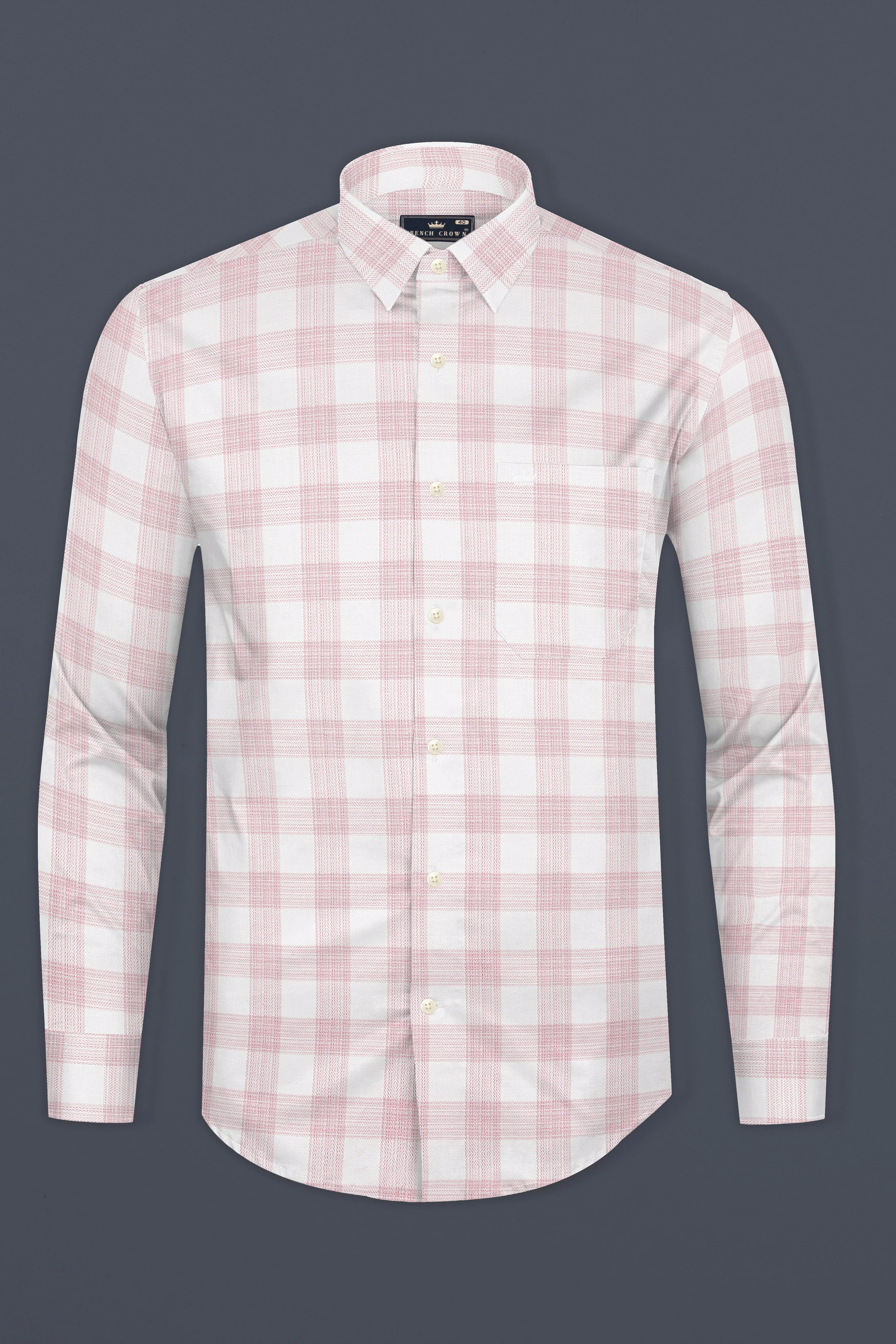 Bizzarre Pink plaid Dobby Shirt