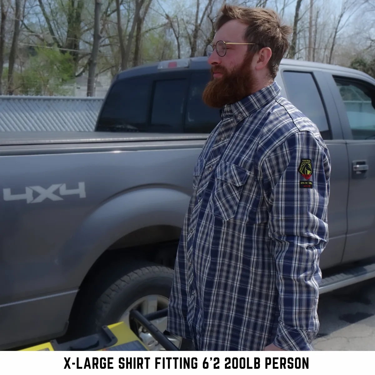Black Stallion AR/FR Cotton Work Shirt, Plaid - WF2110