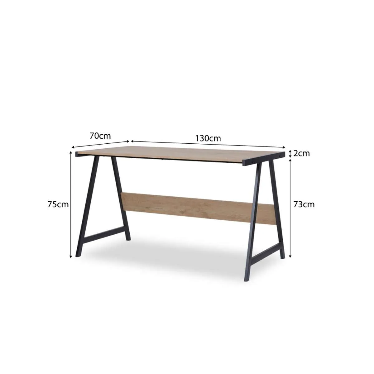 Brixton Trestle Desk - White