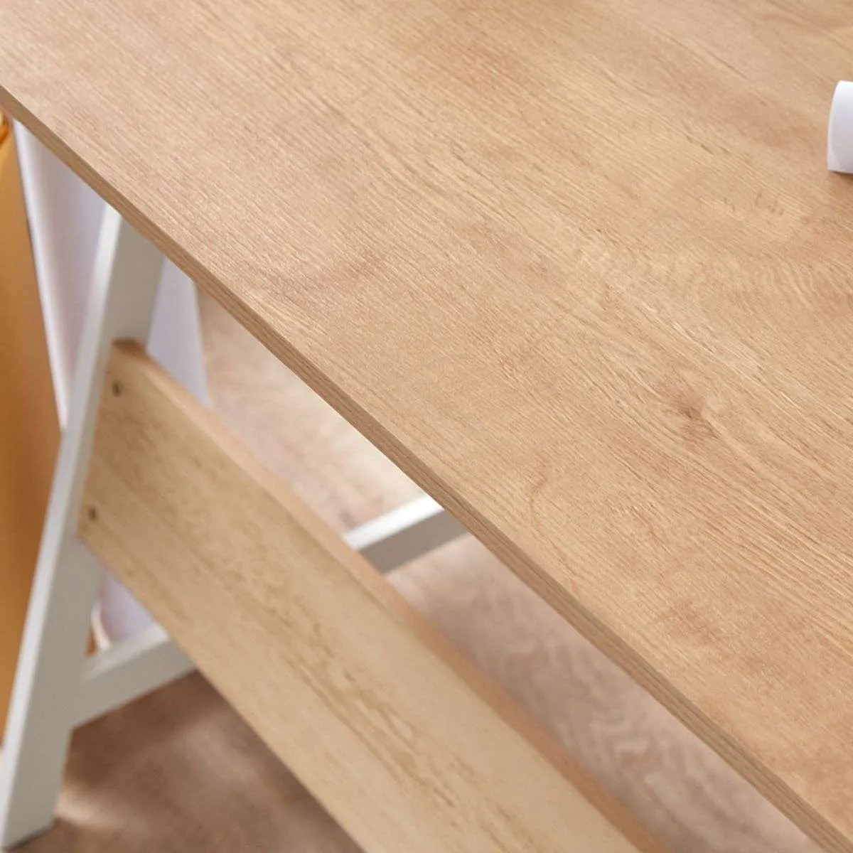 Brixton Trestle Desk - White