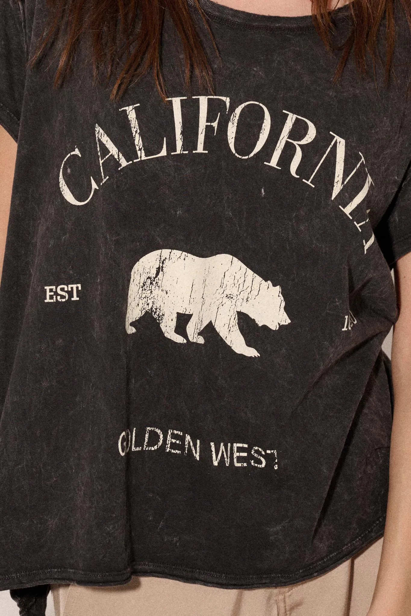 California Bear Vintage-Wash Graphic Tee