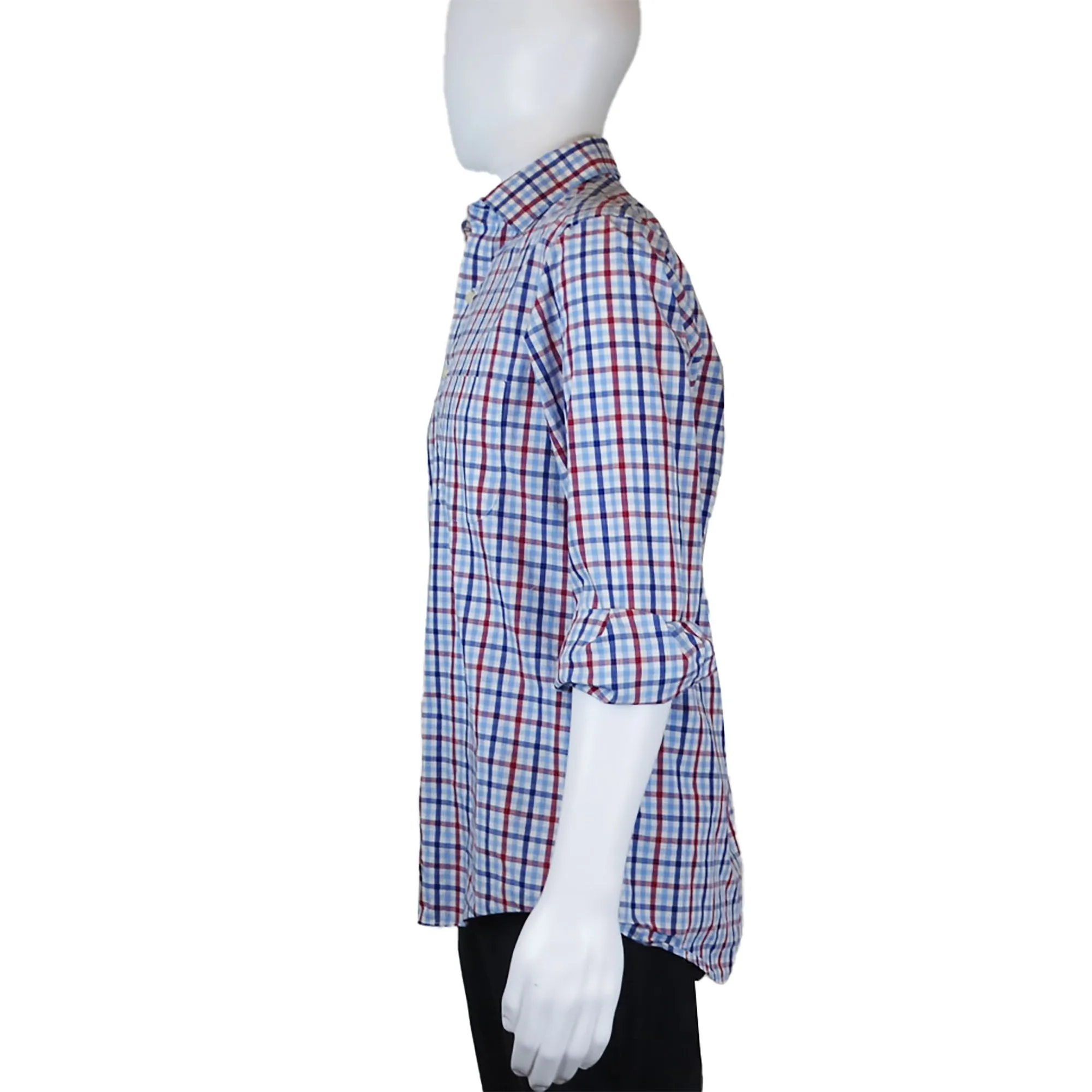 Club Room Cotton Plaid Regular Fit Performance Dress Shirt 15