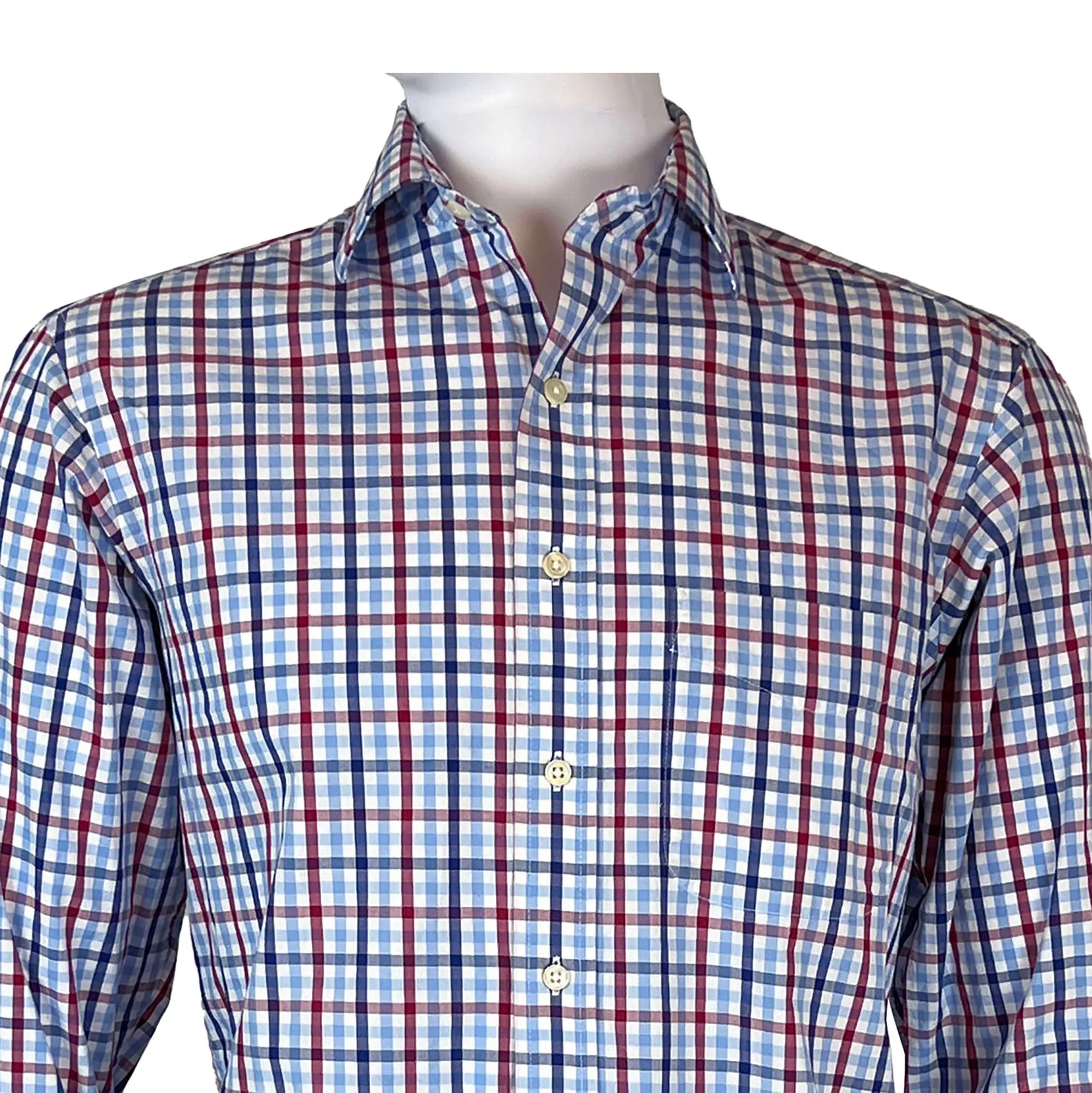 Club Room Cotton Plaid Regular Fit Performance Dress Shirt 15