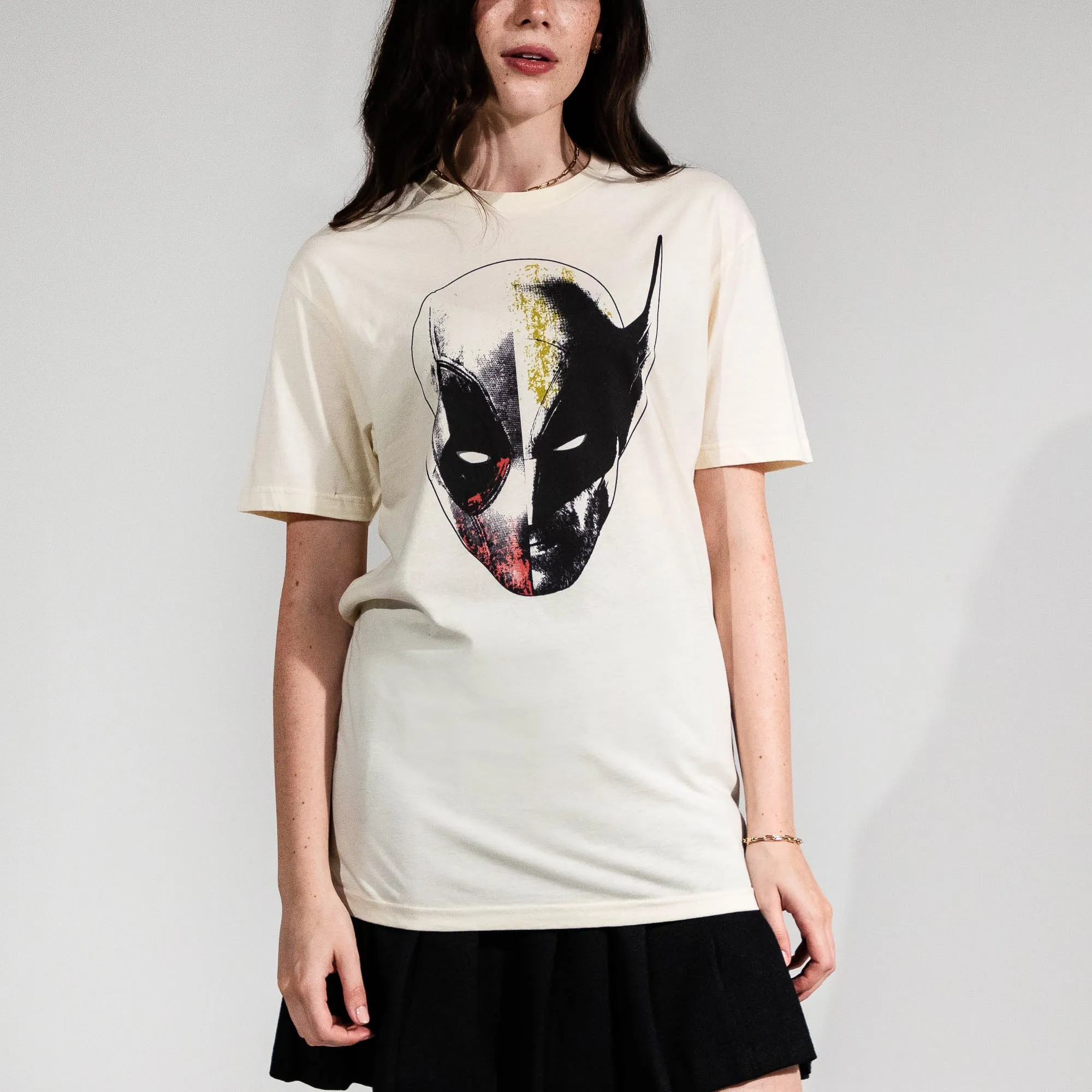 Deadpool & Wolverine Movie Masks Natural Tee