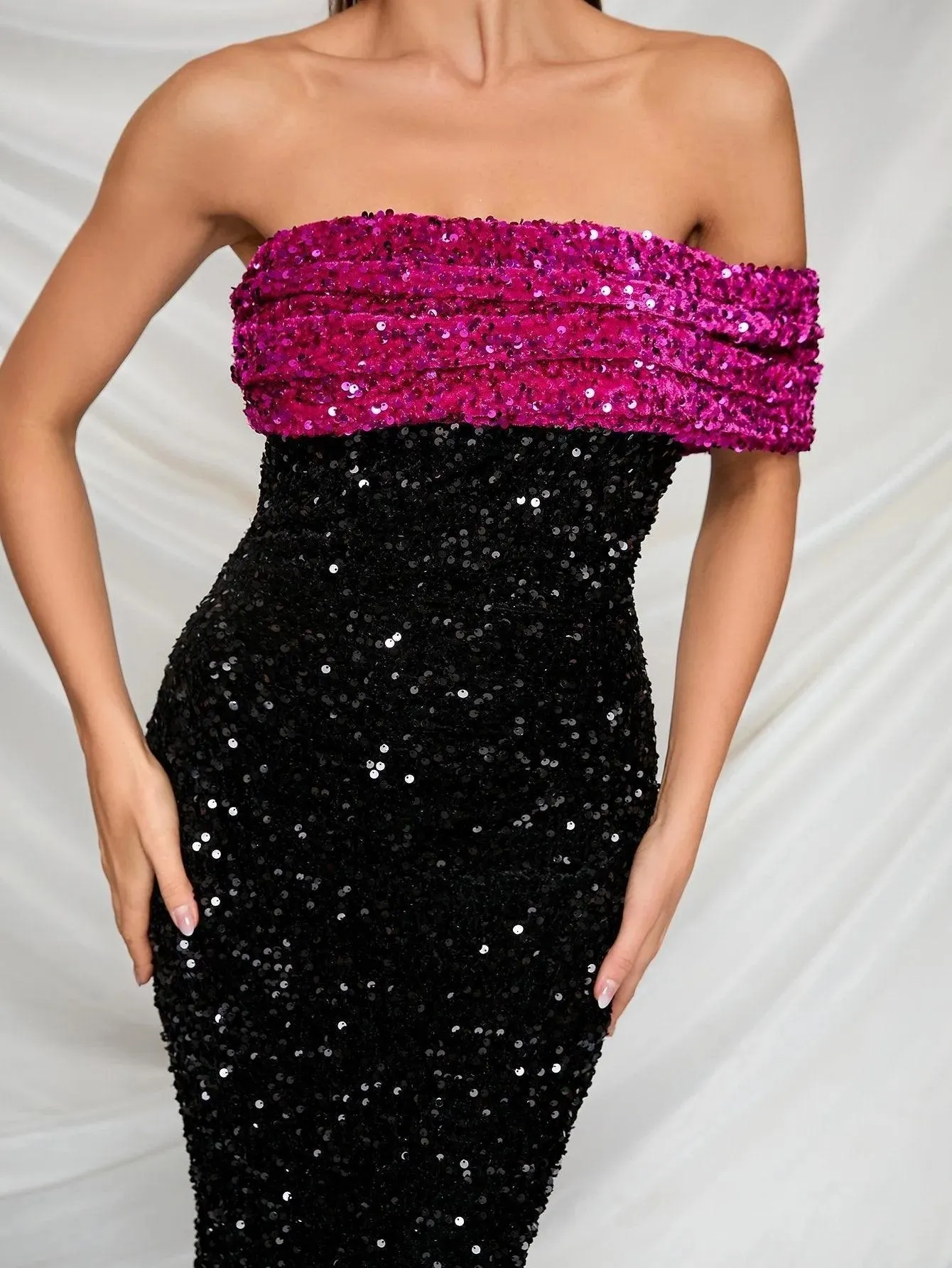 Elegant One Shoulder Sequin Mermaid Evening Dresses