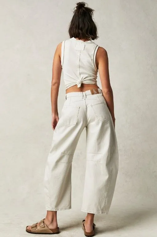 Free People Good Luck Barrel Jean