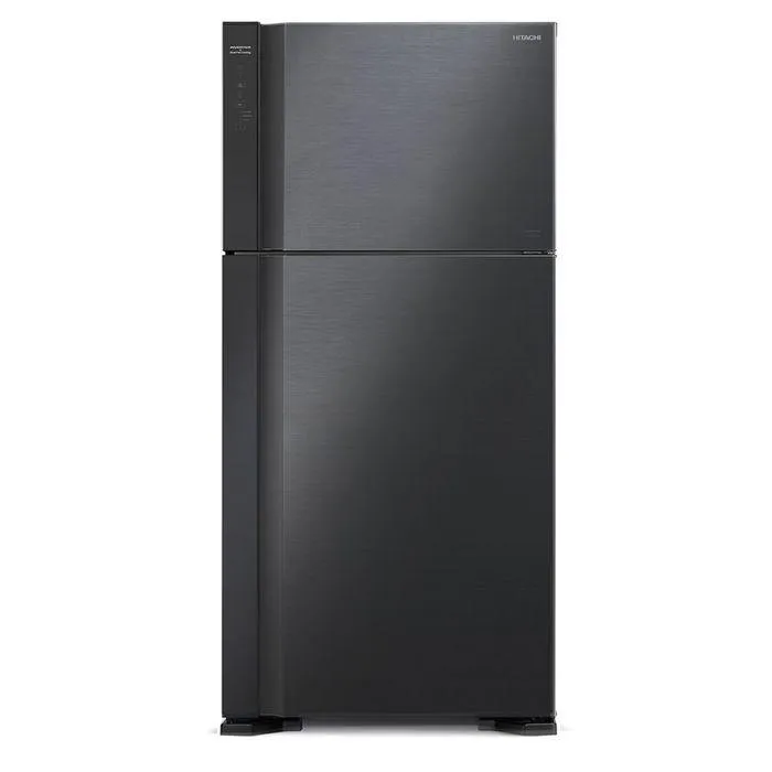 Hitachi R-V710P7M-1 BBK Fridge 2 Doors G601L Inverter Stylish Series Brilliant Black