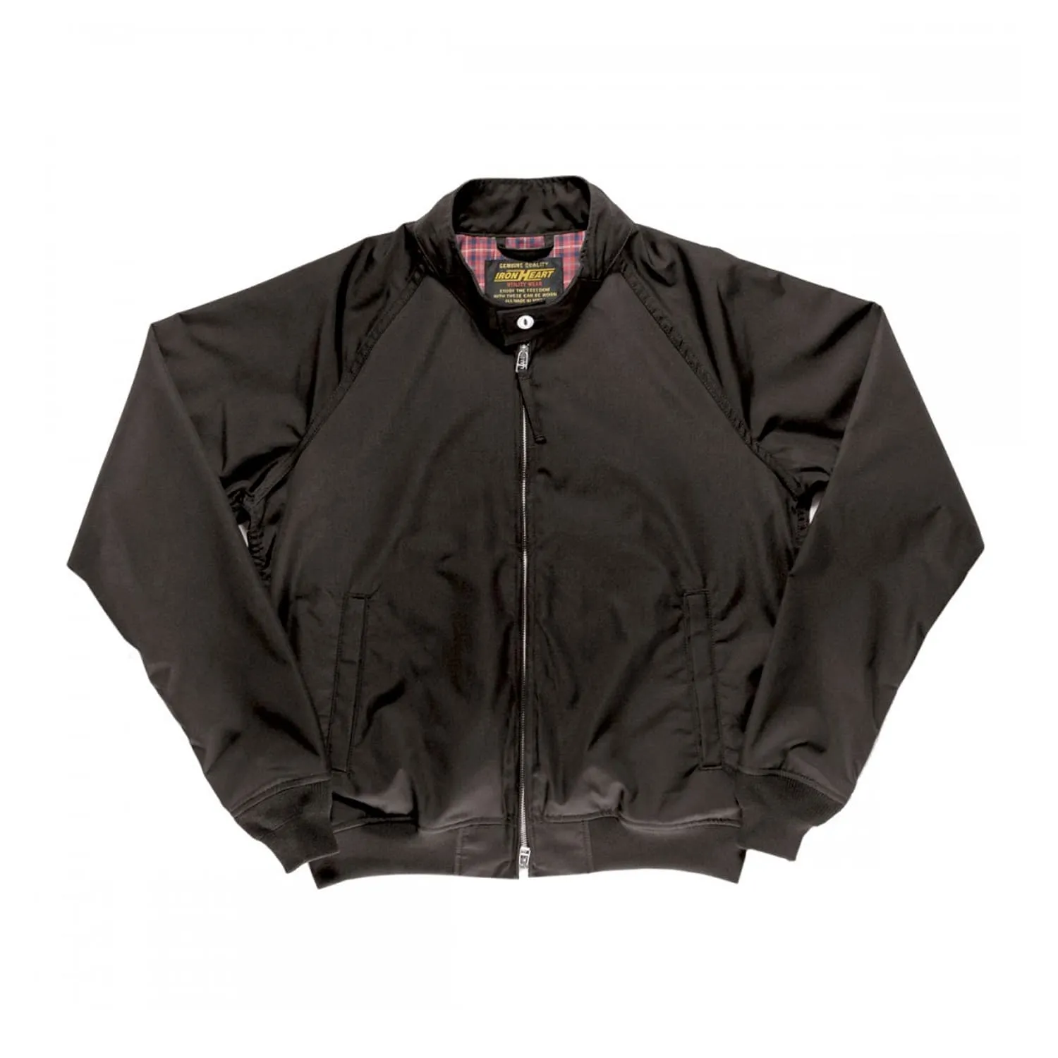 Iron Heart IHJ-85-BLK Waterproof Harrington Style Windbreaker Jacket Black PRE-OWNED FINAL SALE