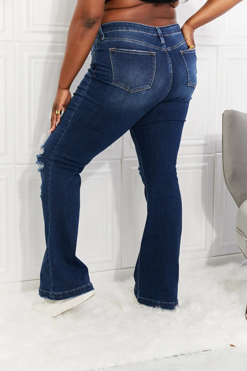 Kancan *all sizes* Reese Midrise Button Fly Flare Jeans (DS)