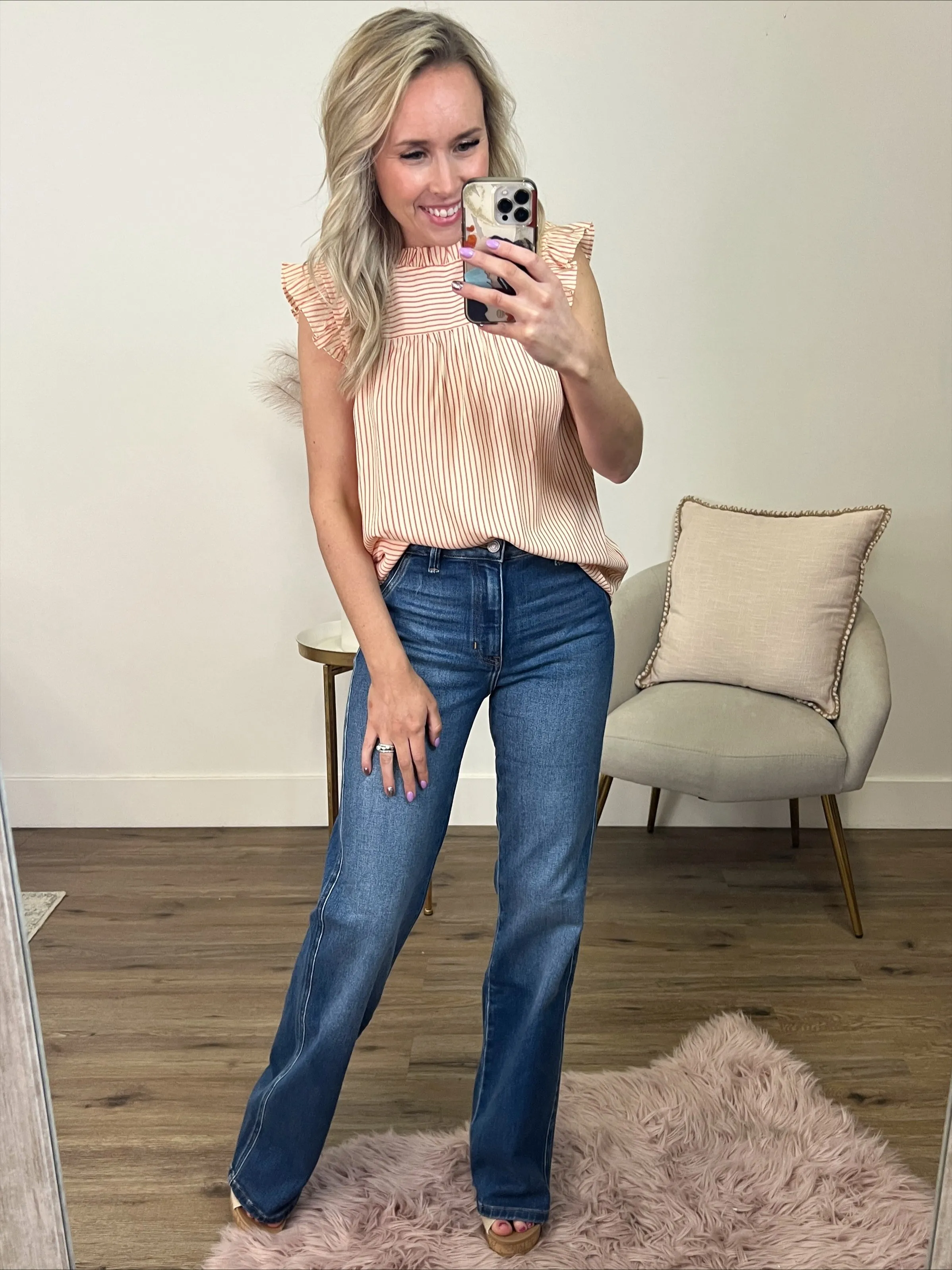 KanCan Kristen 2.0 Non Distressed Flare Jeans - Medium Wash