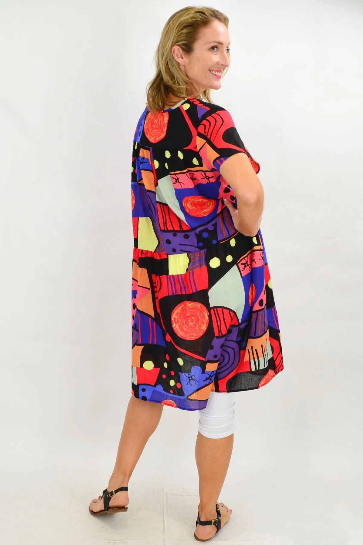 Ken Done Inspired Peasant Tunic Dress