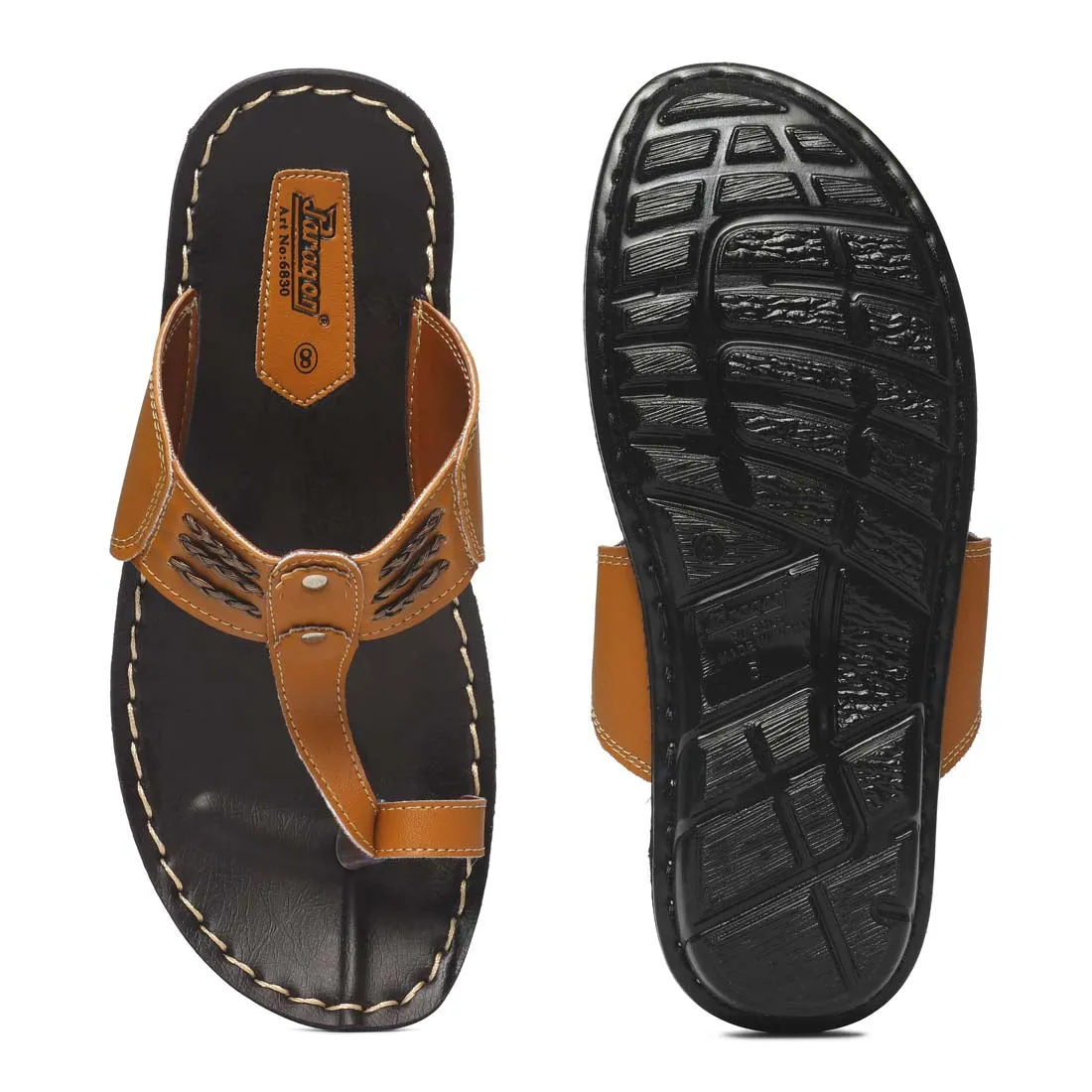 Men's Formal Tan Flip-Flops