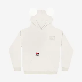 Minnie Mouse Off White Hoodie with Pom Ears
