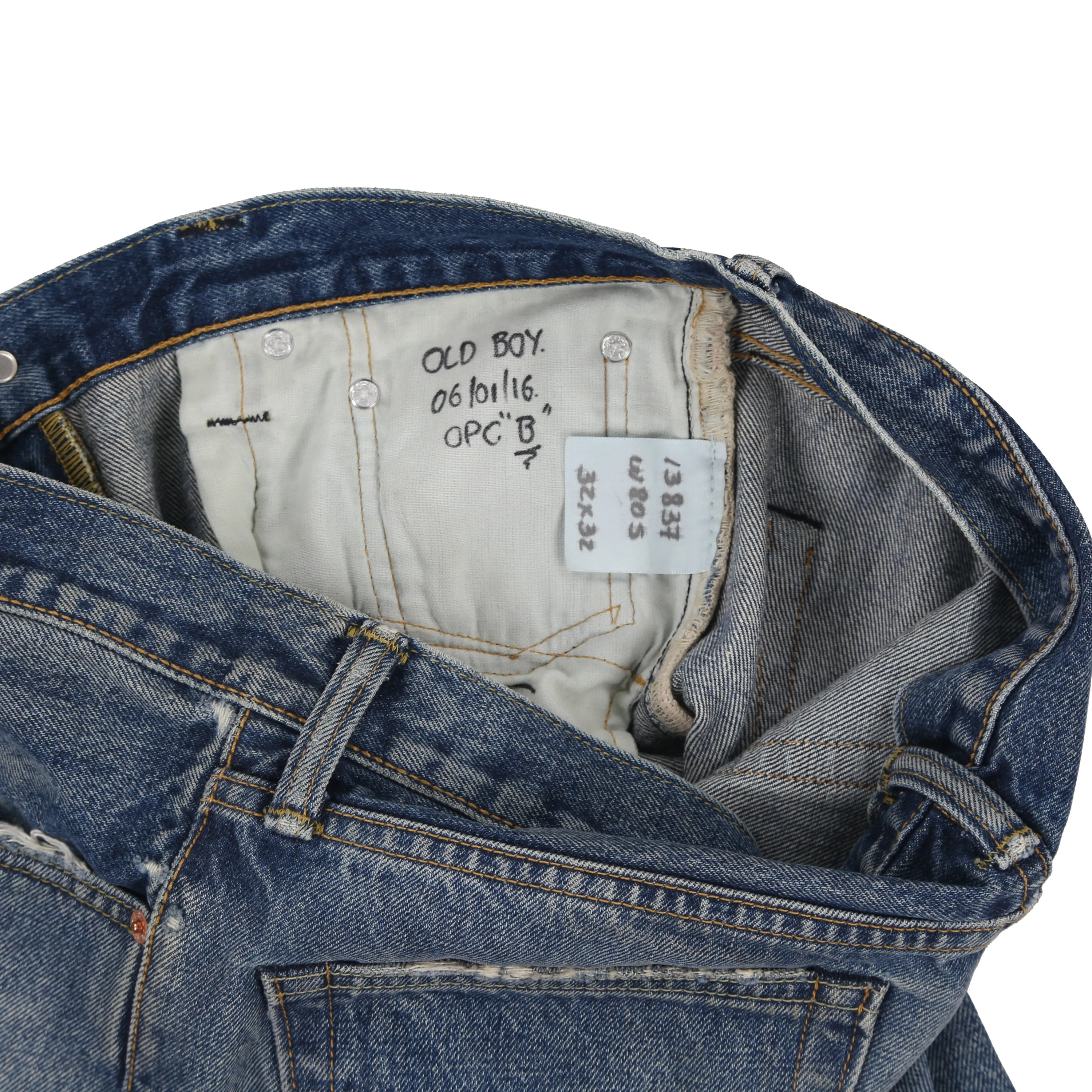 New Sample Levis 511 Distressed Selvedge Denim Jeans