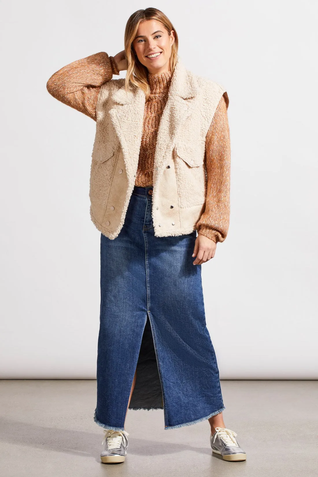 OVERSIZED FUNNEL NECK SWEATER-Almond