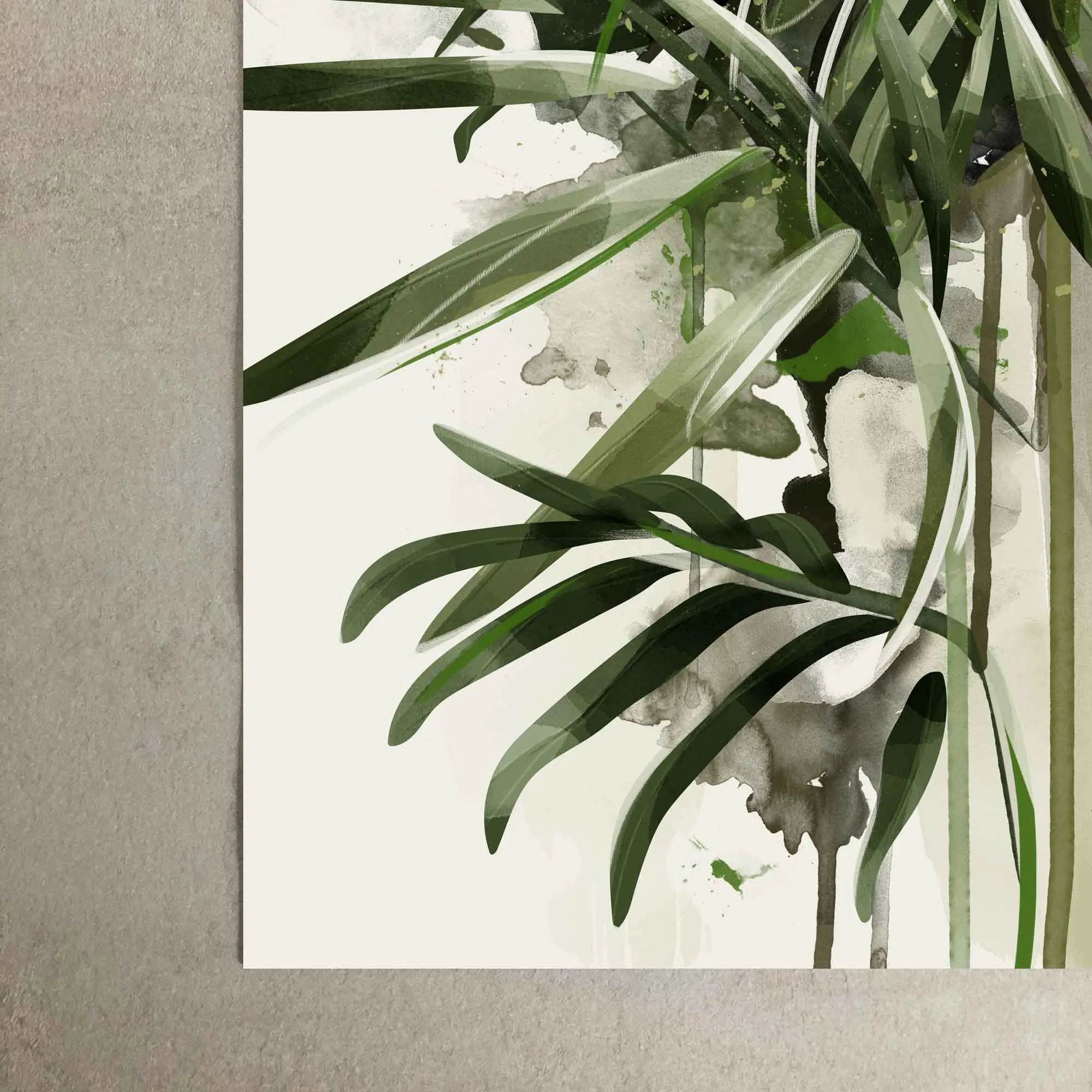 Parlour Palm Botanical Art Print